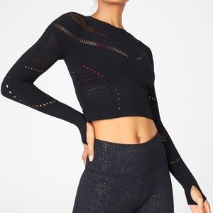 SOLD || Fabletics Black Long Sleeve Workout Top